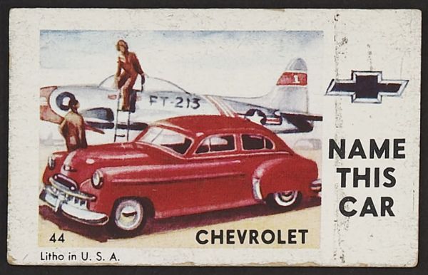 1950 Topps License Plates